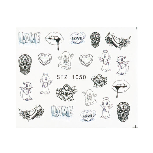 Stickers de Transferencia para Uñas Personality Python Letras Negras - Image 5