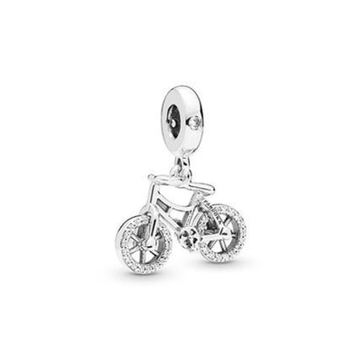 Deslumbrante Colgante de Deseo en Plata 925 - Diseño de Bicicleta