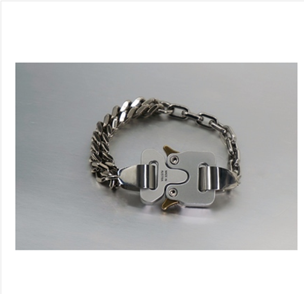Pulsera de Pareja con Cadena Eslabonada y Cierre Funcional