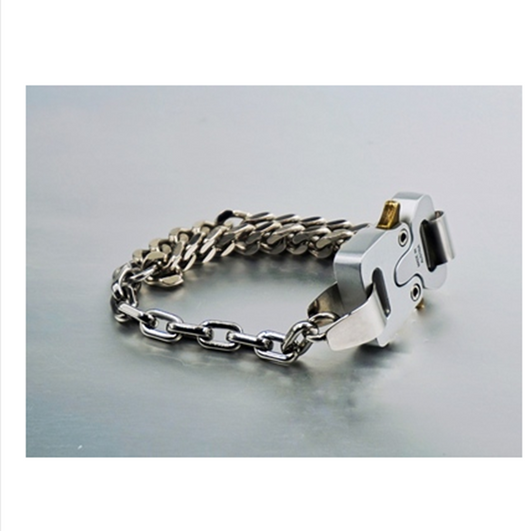 Pulsera de Pareja con Cadena Eslabonada y Cierre Funcional - Image 5