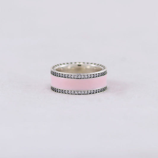 Anillo de Plata 925 con Diamante Rosa y Resina Epoxi - Image 2