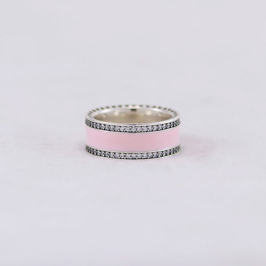 Anillo de Plata 925 con Diamante Rosa y Resina Epoxi - Image 2