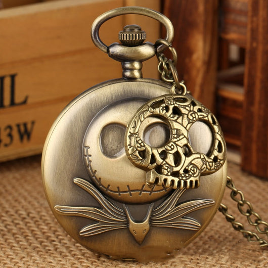 Reloj de Bolsillo Retro Hueco Temática Noche de Miedo Navideña - Image 10