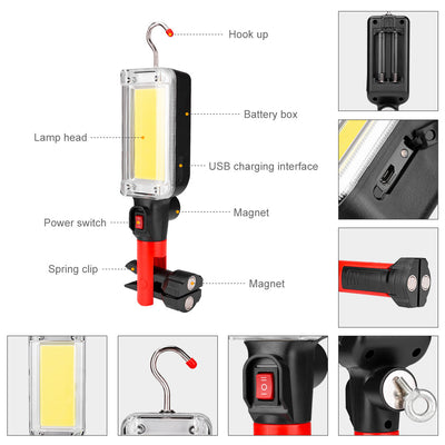 Lámpara LED Multifunción de Alta Potencia con Gancho Magnético - Image 9