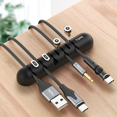 Organizador de Cables Magnético con Caja de Silicona - Gestor de Cables USB Flexible - Image 5