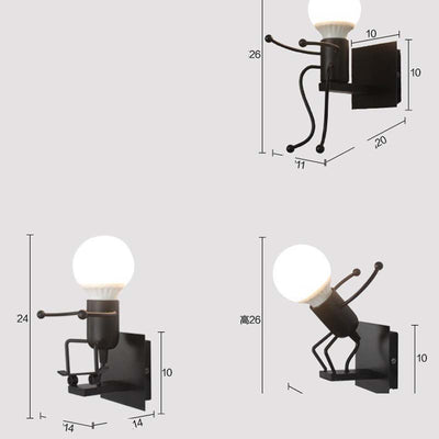 Lámpara de Pared Figura Humana - Diseño Minimalista para Sala de Estar - Image 6