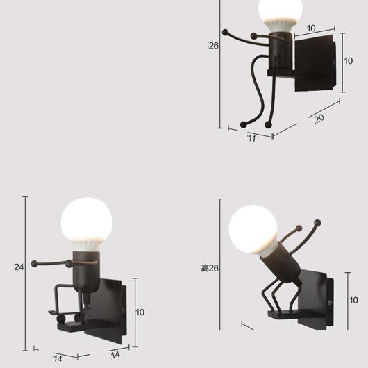 Lámpara de Pared Figura Humana - Diseño Minimalista para Sala de Estar - Image 6