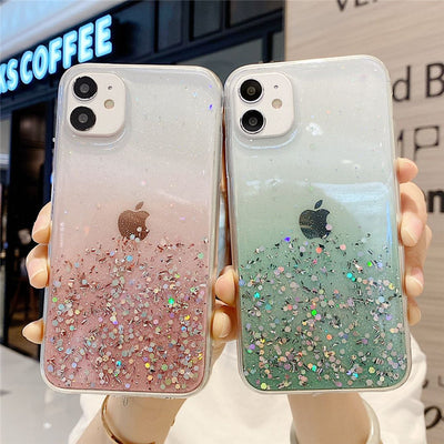 Funda iPhone 12/11 Pro Transparente con Brillo - Protección Elegante