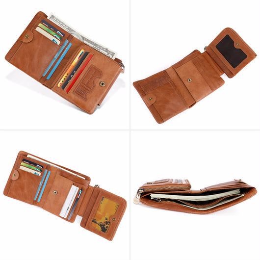 Billetera Vertical de Cuero con Protección RFID y Múltiples Compartimentos - Image 8