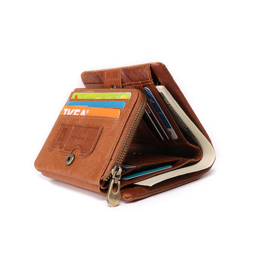 Billetera Vertical de Cuero con Protección RFID y Múltiples Compartimentos - Image 4