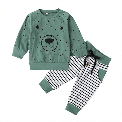 Conjunto de Dos Piezas Infantil Manga Larga con Diseño de Osito - Image 4