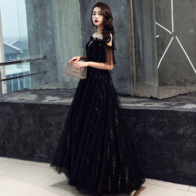 Vestido Largo de Noche Negro Elegante para Mujer - Image 3