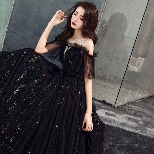 Vestido Largo de Noche Negro Elegante para Mujer - Image 4