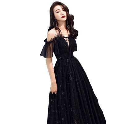 Vestido Largo de Noche Negro Elegante para Mujer - Image 6