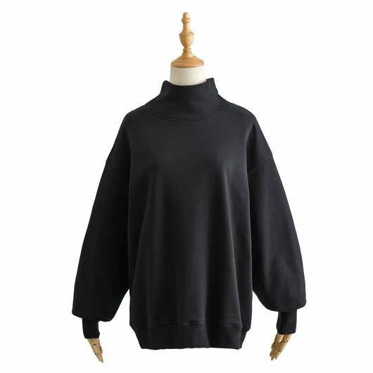 Suéter Oversized Holgado de Color Liso - Image 10