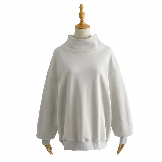 Suéter Oversized Holgado de Color Liso - Image 8
