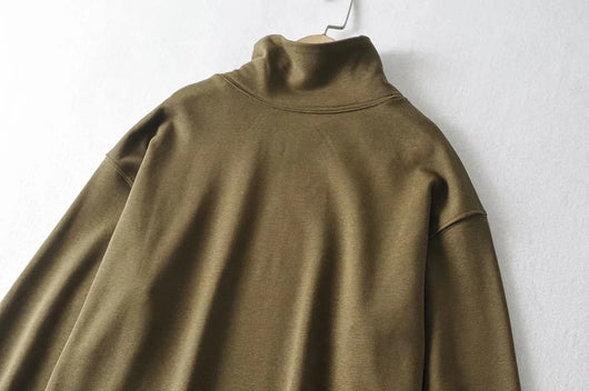 Suéter Oversized Holgado de Color Liso - Image 11