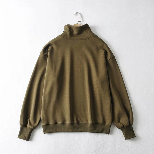 Suéter Oversized Holgado de Color Liso - Image 12