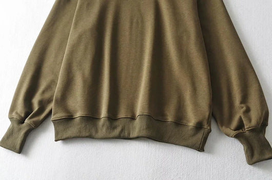 Suéter Oversized Holgado de Color Liso - Image 14