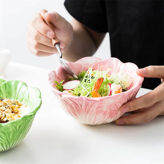 Vajilla Infantil de Cerámica Pintada a Mano con Animales Lindos de Pascua - Platos y Tazones para Ensaladas, Frutas y Postres - Image 3