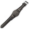 Comfortable Wear-Resistant Sweat-Proof Lychee Pattern Watch Strap Negro 22mm