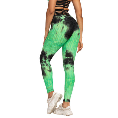 Pantalones Yoga Ajustados Tie-Dye Gruesos para Fitness - Image 11