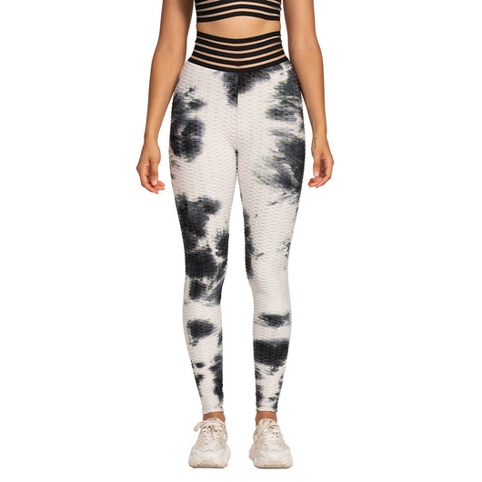 Pantalones Yoga Ajustados Tie-Dye Gruesos para Fitness - Image 9