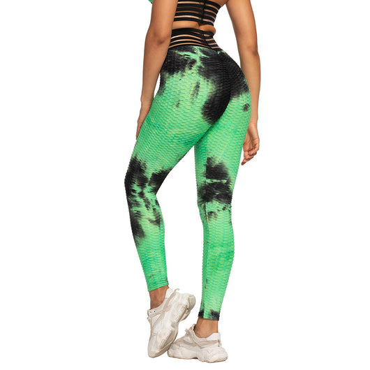 Pantalones Yoga Ajustados Tie-Dye Gruesos para Fitness - Image 3
