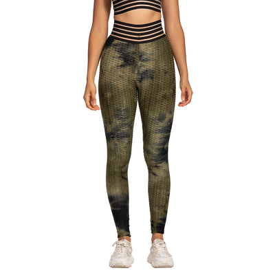 Pantalones Yoga Ajustados Tie-Dye Gruesos para Fitness - Image 4