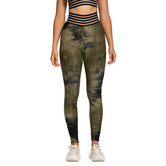 Pantalones Yoga Ajustados Tie-Dye Gruesos para Fitness - Image 4