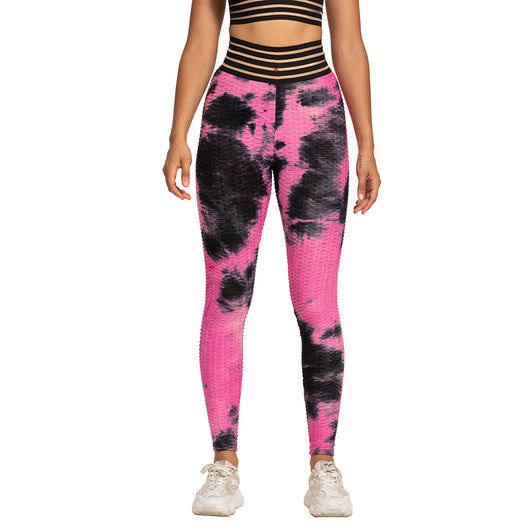 Pantalones Yoga Ajustados Tie-Dye Gruesos para Fitness - Image 5