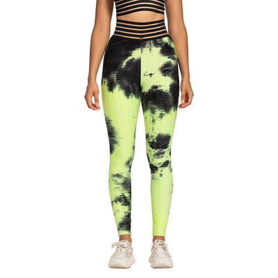 Pantalones Yoga Ajustados Tie-Dye Gruesos para Fitness - Image 6