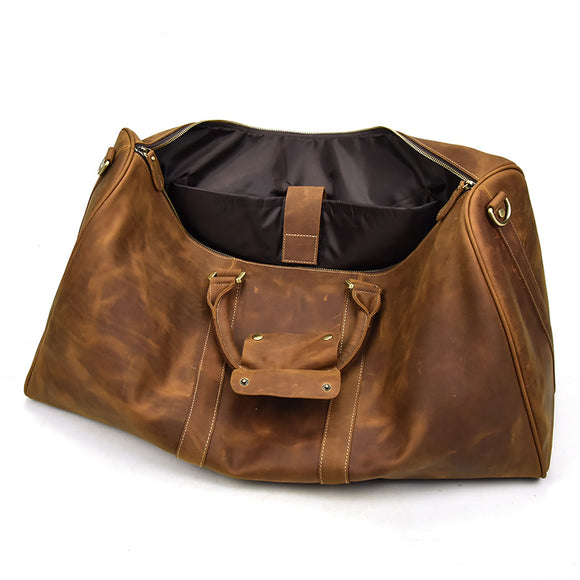 Bolsa Mensajera de Cuero Genuino con Bandolera Única