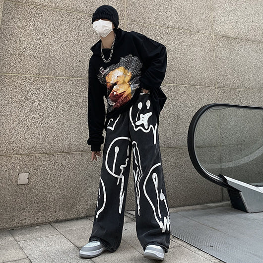 Pantalones Anchos con Estampado Graffiti Urban Street - Image 9