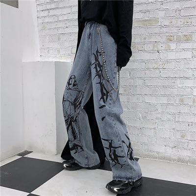 Jeans Vintage Lavados Rectos Cintura Alta Estilo Papá - Image 9