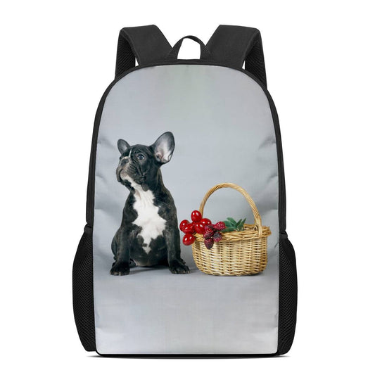 Mochila Escolar Personalizada con Patrón de Pug - Image 2