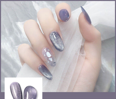 Esmalte de Uñas Efecto Ojo de Gato con Cristales de Té con Leche - Image 6