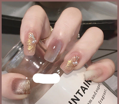 Esmalte de Uñas Efecto Ojo de Gato con Cristales de Té con Leche - Image 14