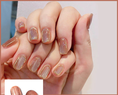 Esmalte de Uñas Efecto Ojo de Gato con Cristales de Té con Leche - Image 24