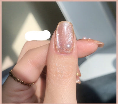 Esmalte de Uñas Efecto Ojo de Gato con Cristales de Té con Leche - Image 21