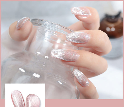Esmalte de Uñas Efecto Ojo de Gato con Cristales de Té con Leche - Image 22
