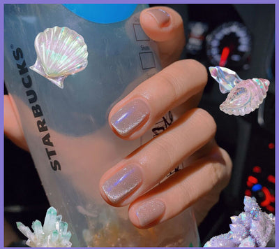 Esmalte de Uñas Efecto Ojo de Gato con Cristales de Té con Leche - Image 31