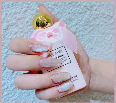 Esmalte de Uñas Efecto Ojo de Gato con Cristales de Té con Leche - Image 39