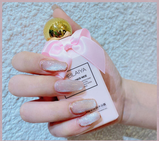 Esmalte de Uñas Efecto Ojo de Gato con Cristales de Té con Leche - Image 39