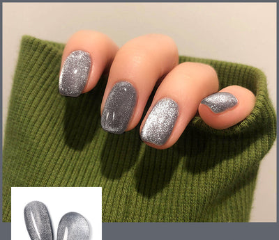Esmalte de Uñas Efecto Ojo de Gato con Cristales de Té con Leche - Image 35