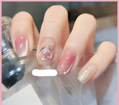 Esmalte de Uñas Efecto Ojo de Gato con Cristales de Té con Leche - Image 43