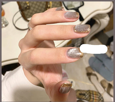 Esmalte de Uñas Efecto Ojo de Gato con Cristales de Té con Leche - Image 41