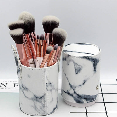 Set de Brochas de Maquillaje con Diseño Marmolado - Image 11