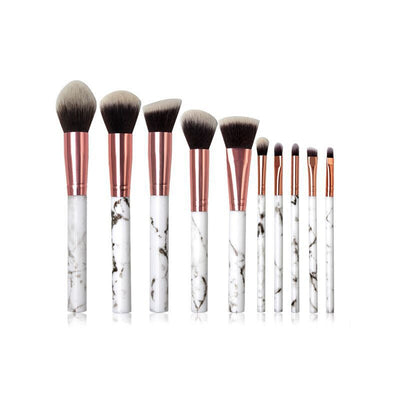 Set de Brochas de Maquillaje con Diseño Marmolado - Image 7