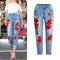 Pantalones Vaqueros Largos Sueltos con Rotos para Mujer Talla Grande